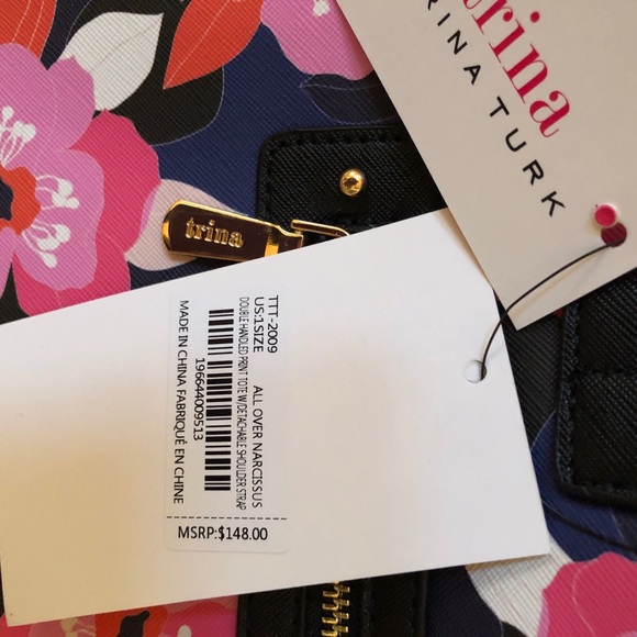 TRINA TURK FLORAL TOTE BAG - Picture 8 of 11